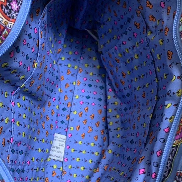 NEW Vera Bradley Province Paisley Tote Bag Blue Cotton Quilted Shabby Chic - Picture 5 of 5